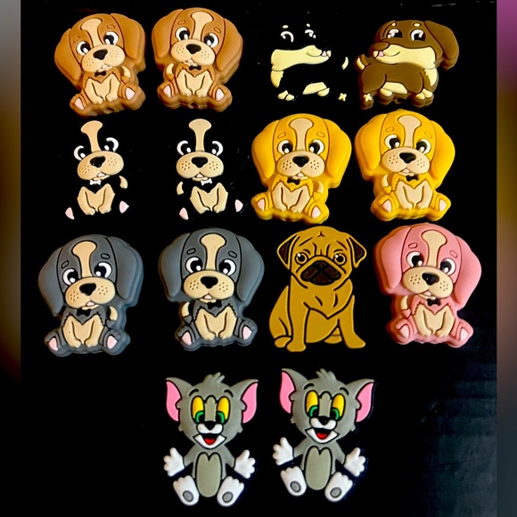 Lot of 14 Dog & Cat Focals For Pens Keychains Wristlets Phone & Bag Charms - Picture 1 of 1